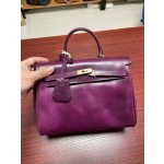 Classic Kelly bag made of washed, thickened vegetable-tanned leather